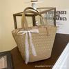 2025 New Popular Straw Bag Fashion Vacation Beach Bag Large Capacity Tote Bag Handwoven Bag Shoulder Bag