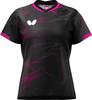 Butterfly Table Tennis Game Shirt, Elistar 12, Women's, Size 278: Black, Size L, 47149