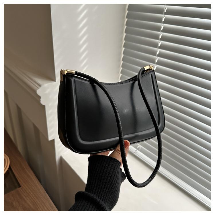Ретро популярная в этом году сумка женская сумка 2024 новый тренд мода повседневная однотонная текстура подмышками модная женская сумка