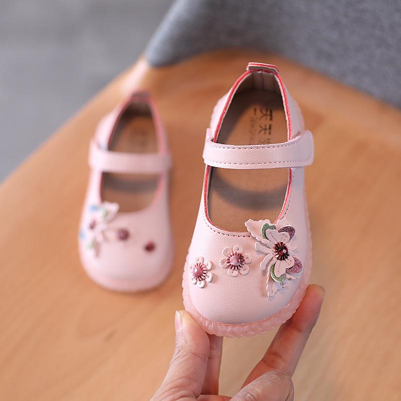 Детская обувь весна осень принцесса девушки кожаные туфли детская мягкая подошва нескользящая обувь для девочек симпатичная PU детская обувь Zapatos Niña