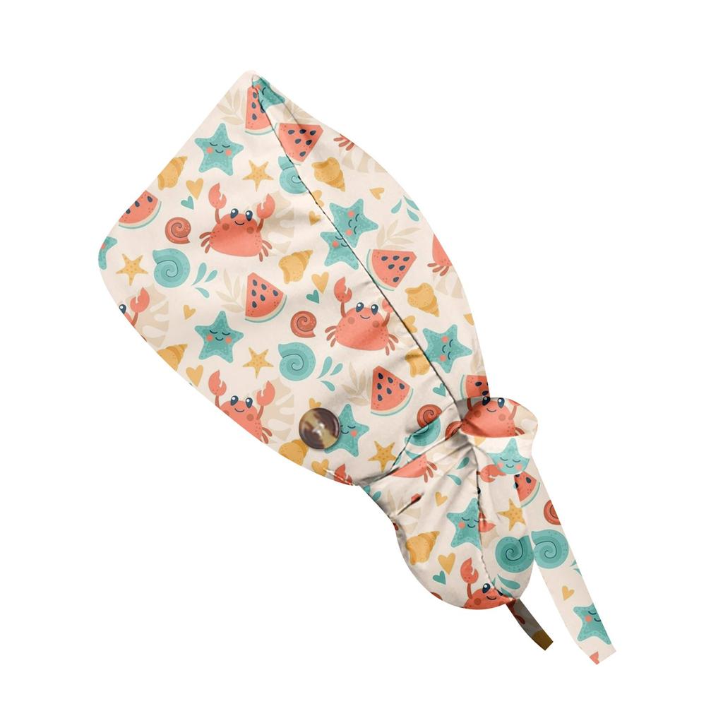 Fashionable Small Animals Print Work Cap, Casual Women's Ponytail Cap, Wash Cap, Baotou Cap