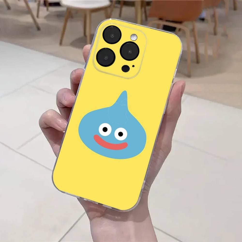 Чехол для телефона D-Dragon Quest Slime для iPhone 16,15,14,13,12,11 Plus,Pro,Max,XR,XS,X,7,8 Plus,SE,Mini Прозрачный Мягкий Чехол