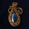 65.4 ct Natural Jasper Oval Shape Copper Wrapped Pendant Gift for Her Gemstone Jewelry Gift