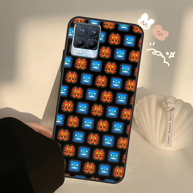 Чехол Geometry Dash для Realme 8 9 Pro Plus GT Neo 2 GT Master 9i 8i OnePlus 9 10 Pro 9R Nord2
