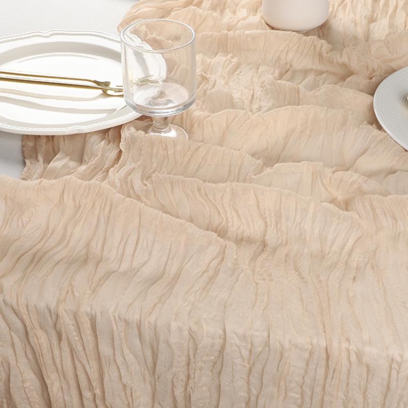 Runner Bohemian Twist Tulle Table Wrinkled Elegance For Weddings Events