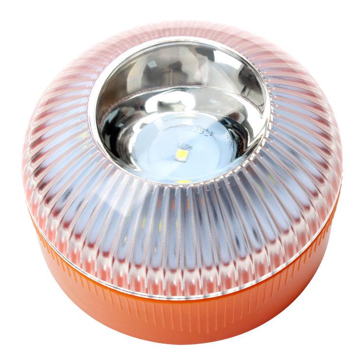V16 LED Emergency Flashlight: White & Yellow Light with Magnetic Base