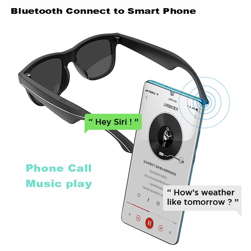 Умные очки, Bluetooth-гарнитура для телефонных звонков, умный голосовой помощник, интеллектуальные модные солнцезащитные очки для мужчин и женщин