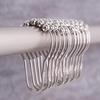 12pcs Shower Curtain Hooks Rings Stainless Steel Bath Rollerball Glide Hook Tool ARI