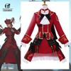 Ff Xiv Red Mage Cosplay Costume Ff14 Game Cosplay Costume Halloween Sexy Red Women Dress Combat Uniform Party Suit