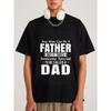White T Shirt for Men with Father and Dad Quote Print Casual Wear for Fathers Day or Daily Use