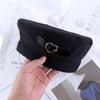 Elegant Korean Girls Female Keep Warm Winter Love Heart Leather Buckle Beret Painter Hat Women Caps