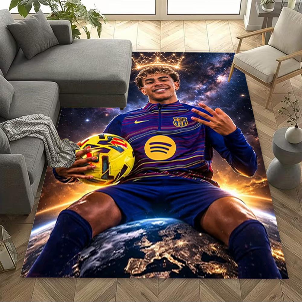 Lamine Yamal's Spain Football Legend Carpet Perfect for Bedrooms Dining Room Dormitory Outdoor Antislip Carpet Anime Office Decor Best for Christmas