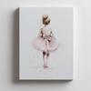 Różowa Balerina - Tańcząca Księżniczka Różowa Balerina - Tańcząca Księżniczka, 70X100 Cm, Rama Drewniana Ciemny Brąz, Papier Matowy 230 Gsm