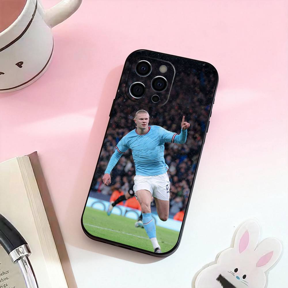 E-Erling h-Haaland 9  Phone Case For iPhone 17,16,15,14,13,12,11 Plus,Pro,Max,XS Silicone Soft Cover