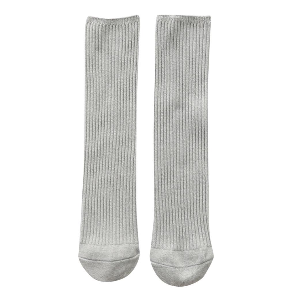 Нескользящие чулки до колена ярких цветов для маленьких девочек, семейные носки