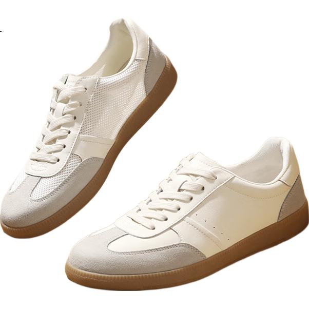 Belle Men's Casual Shoes, Sneakers, Spring And Summer Retro Height-Increasing 3.5cm Dexun Shoes A2023, White/gray, Size 39