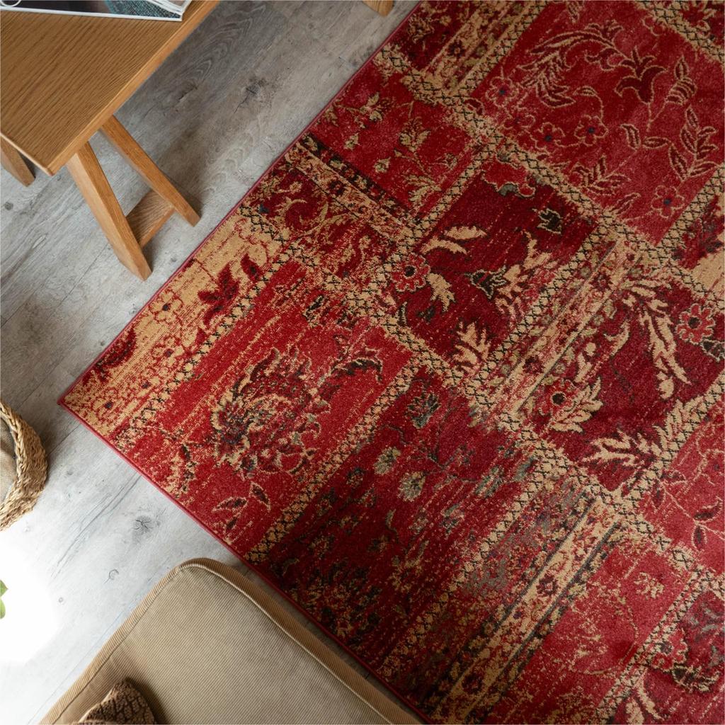 Саян Саян Лоскутный Ковер Старый Стиль II 100x150 1 Татами Красный Wilton