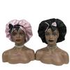 Plain Women Designer Satin Bonnets Long Tie Sleeping Bonnets and Satin Hair Wraps Silk Bonnets and Edge Wraps