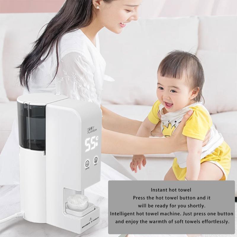 Подогреватель полотенец для лица с интеллектуальным контролем температуры, функция безопасности, резервуар 500 мл для бережного снятия макияжа