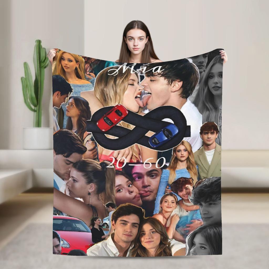 Film Culpa Mia Super Warm Blanket Airplane Travel Plush Throw Blanket Comfortable Couch Chair Flannel Bedspread Sofa Bed Cover