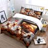 "Animated Chicken Trio Kitchen Surprise" Exquisite three-piece bedding set gift for kids and adults
