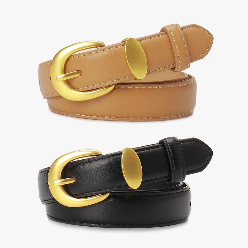 High-End Fashionable Versatile Belt Women's Style Leather Belt Simple Korean Version Decorative Jeans Female Daily Necessities
