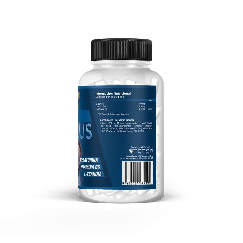 Здоровый Фьюжн Мелатонин 1,5 мг | L-теанин и витамин B6 | Устраняет бессонницу и нарушения сна | 90 капсул.