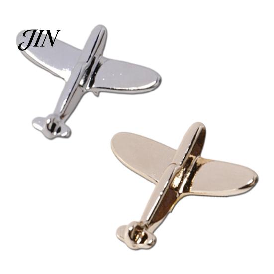 Date Outfit Accessory Men Suit Brooch, Airplane Design Lapel Pin with Clip-on Pin, Minimalist Collar Clip Smooth Polished Alloy Badge for Formal