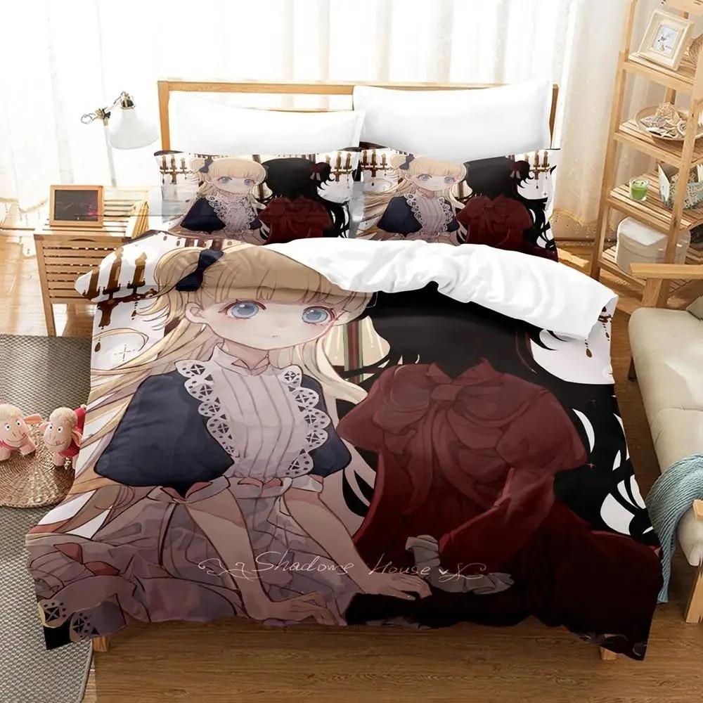Модный аниме Постельный комплект SHADOWS HOUSE Односпальный Полуторный Двуспальный Кинг-сайз Комплект для кровати Взрослый Детский Спальня Пододеяльник Комплект Домашний текстиль