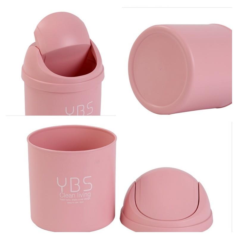 Мини Настольное Пластиковое Мусорное Ведро Бытовое Кухонное Письменный Стол с Крышкой Мусорное Ведро Гостиная Настольное Хранение Разного Мини Мусорное Ведро