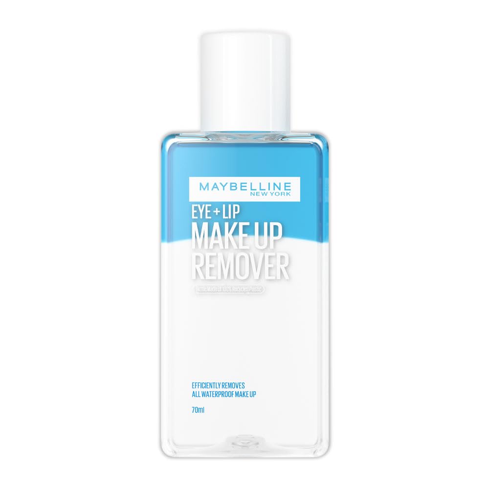MAYBELLINE New York Eye Lip Makeup Remover 70ml Cleansing Water Makeup Remover + Wipe-off