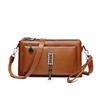 Women Shoulder Bag Soft Leather Middle-Aged Crossbody Bag for Mother Bag Large Capacity Retro Small Square Bag