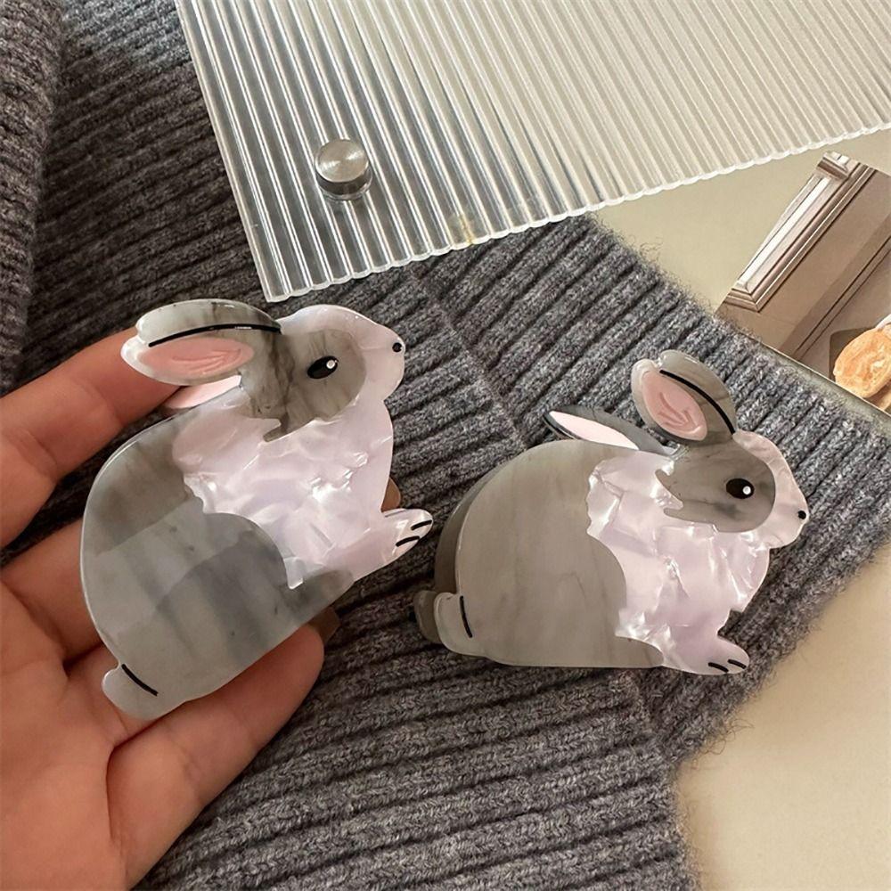 Holder Acetic Acid Women Hair Clips Korean Style Crab Clip Rabbit Hair Claw Hair Accessories