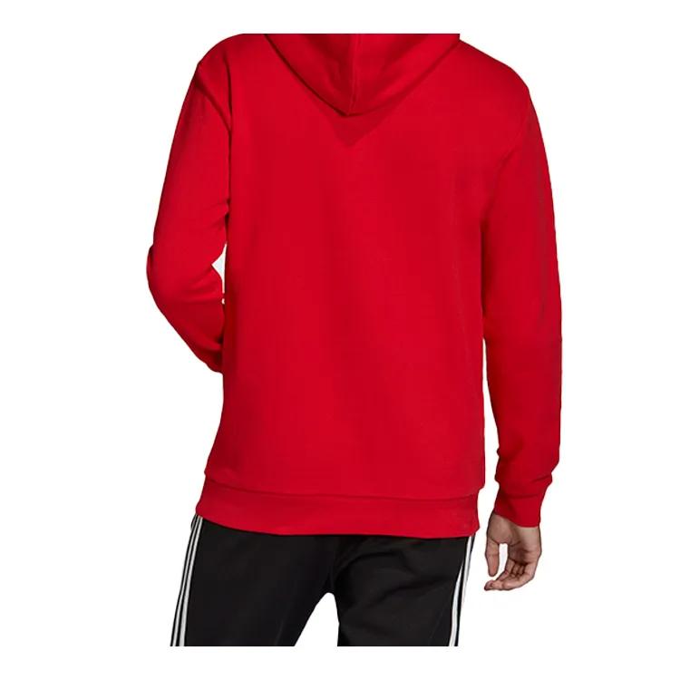 Adidas Originals Trefoil Sweatshirts Men's Bright Pink Red Fluorescent Hooded Moderate Regular (Unisex) Sweatshirts FM3783