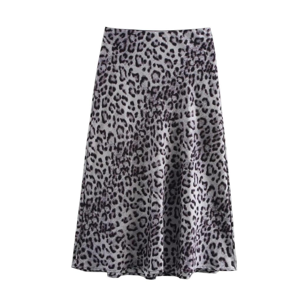 2025 Spring Women's Casual Elastic Waist Midi Skirt - European & American Fashion Style