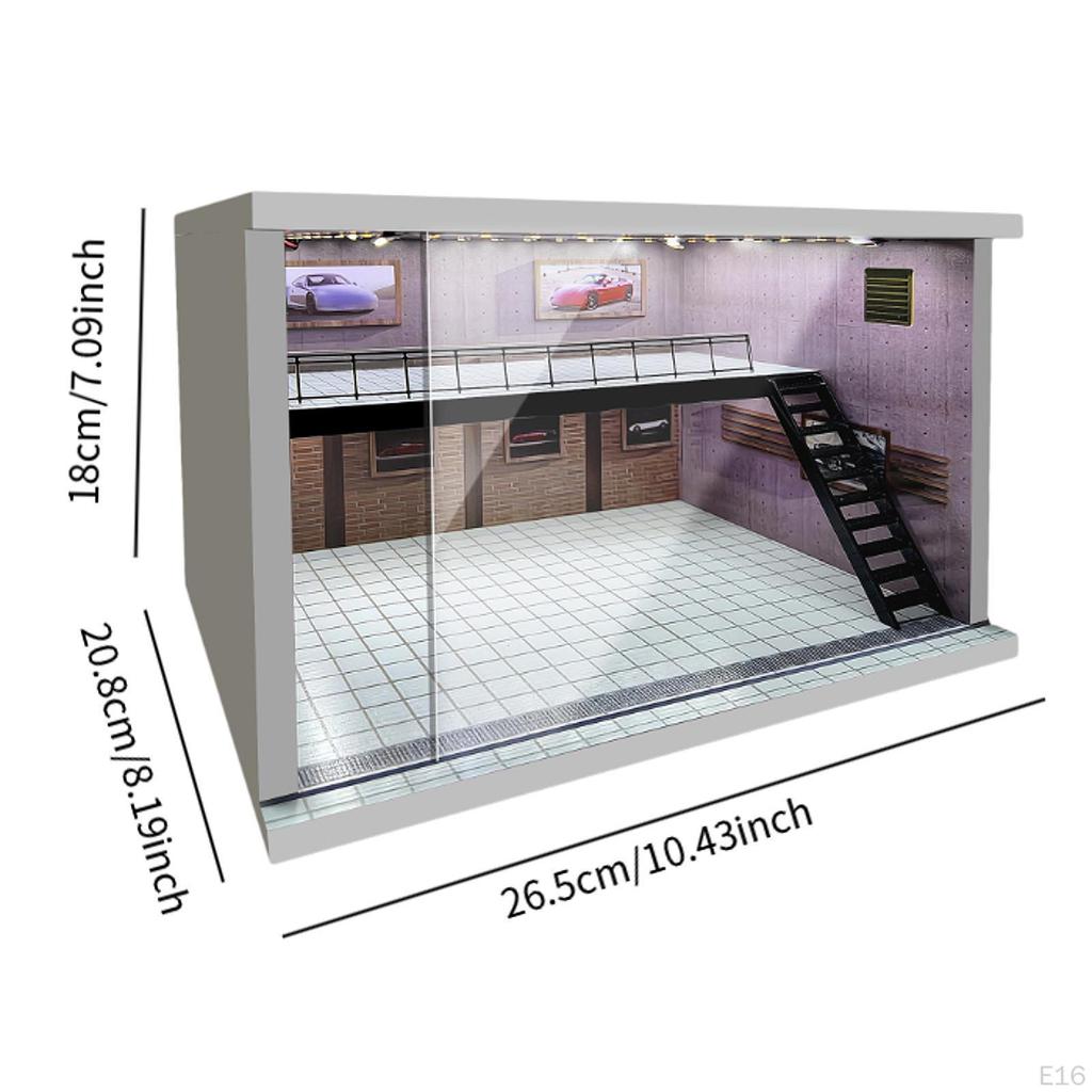 1/64 1/36 1/32 масштаб автомобильный дисплей акриловое парковочное место со светодиодной подсветкой для коллекционеров