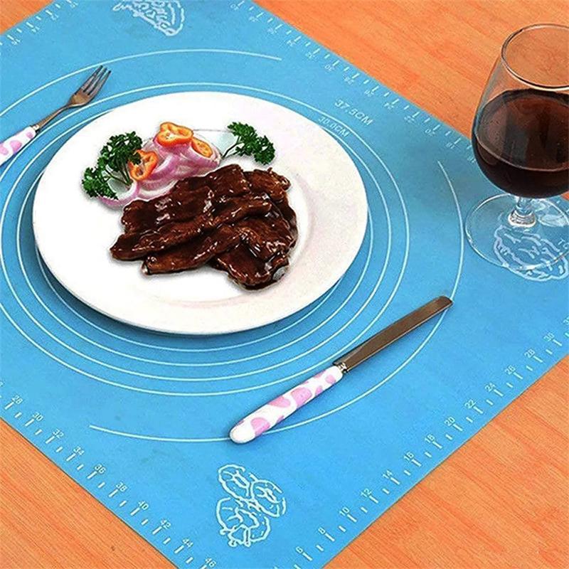 Cooking Dough with Silica Gel Kneading Pad Baking Silica Gel Pad Food-grade Thickening Scale Anti-overflow Heat Insulation Pad