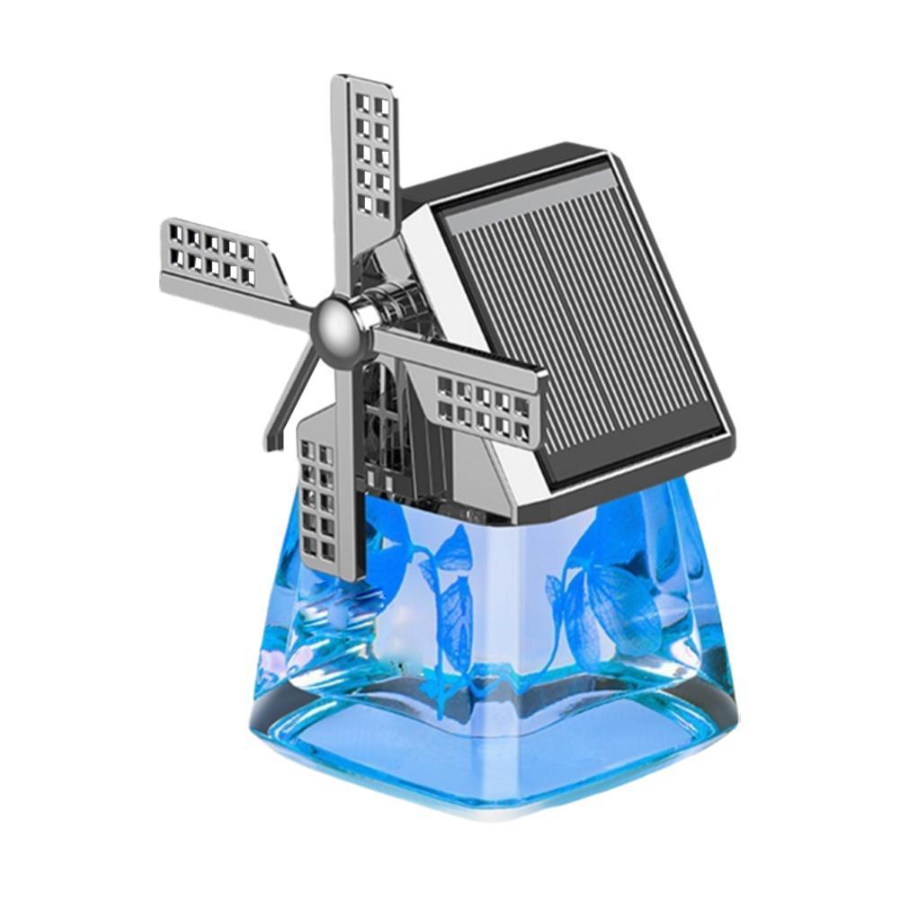 Solar Powered Auto Windmill Car Aroma Perfume Air Freshener Cute Rotating Diffuser Aromatherapy Interior Decoration Gift