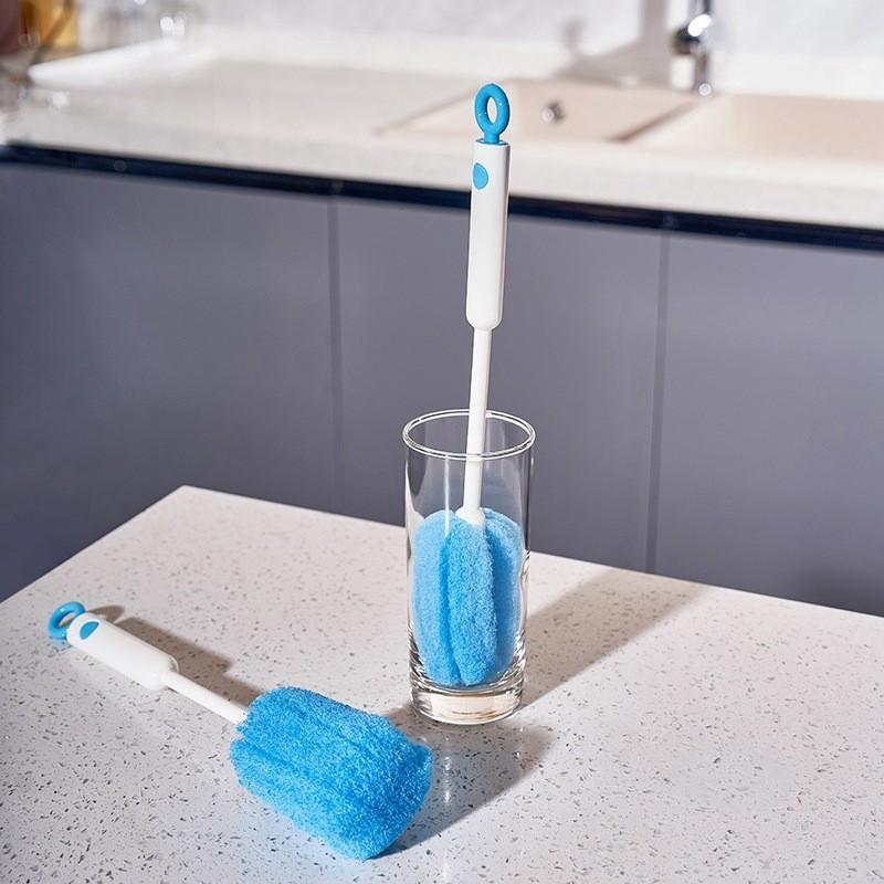 Cup Durable Cleaning Brush For Kitchen Use With Long Handle And Soft Bristles