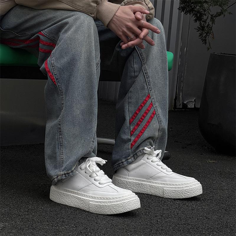 Весенняя новая пара туфель-клепок на толстой подошве с высокой посадкой универсальные парусиновые дышащие повседневные туфли для доски 23222-K