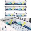 4 шт. дышащие хлопковые бортики для детской кроватки, мягкая подкладка, мягкая защита для кроватки, накладки на бампер для мальчиков и девочек
