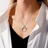 Модная темпераментная короткая цепочка до ключиц, персонализированное ожерелье с кулоном в виде полумесяца