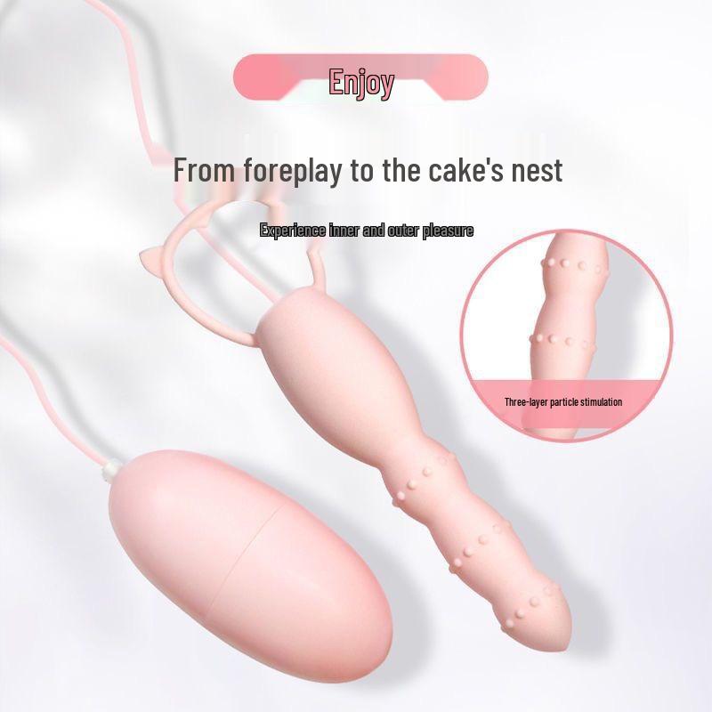 Happy Bubble Double-Headed Vibrator & Anal Plug - Clitoral, Foreplay, and Couple Erotic Toy