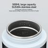 12V/24V 500ml Heated Smart Car Heating Cup Temperature Control Electric Kettle Stainless Steel Cup Water Warmer Bottle