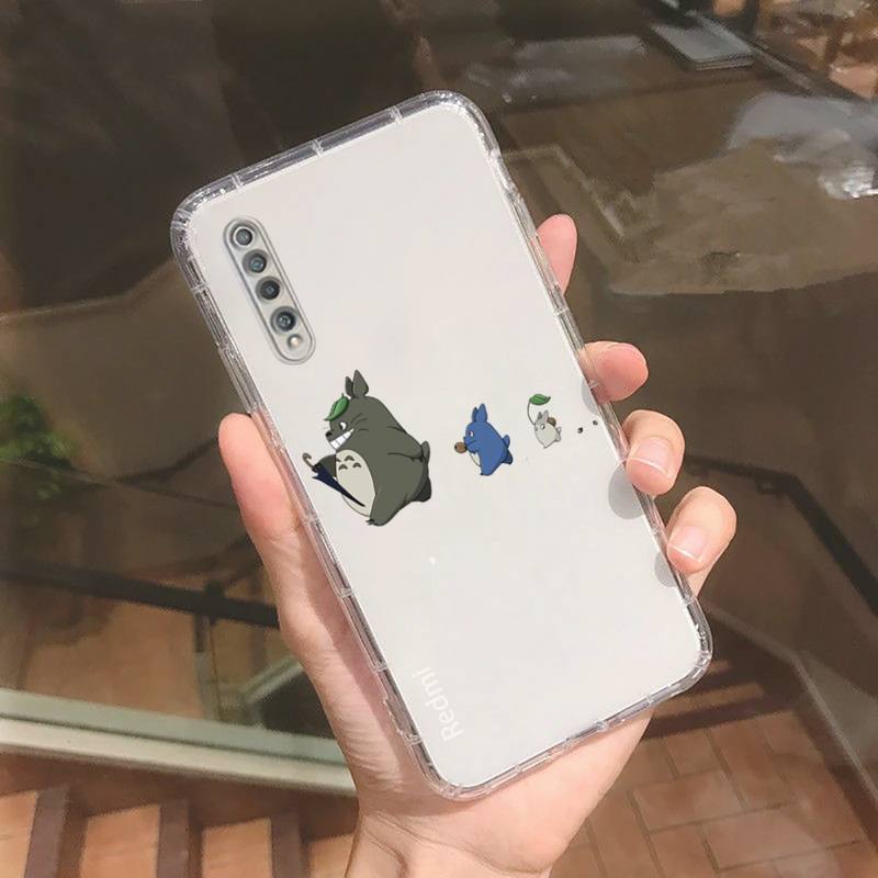 Тоторо спрайт далеко аниме милый чехол для телефона прозрачный для Xiaomi redmi note xf poco 10 11 9 7 8 3 his E pro чехол