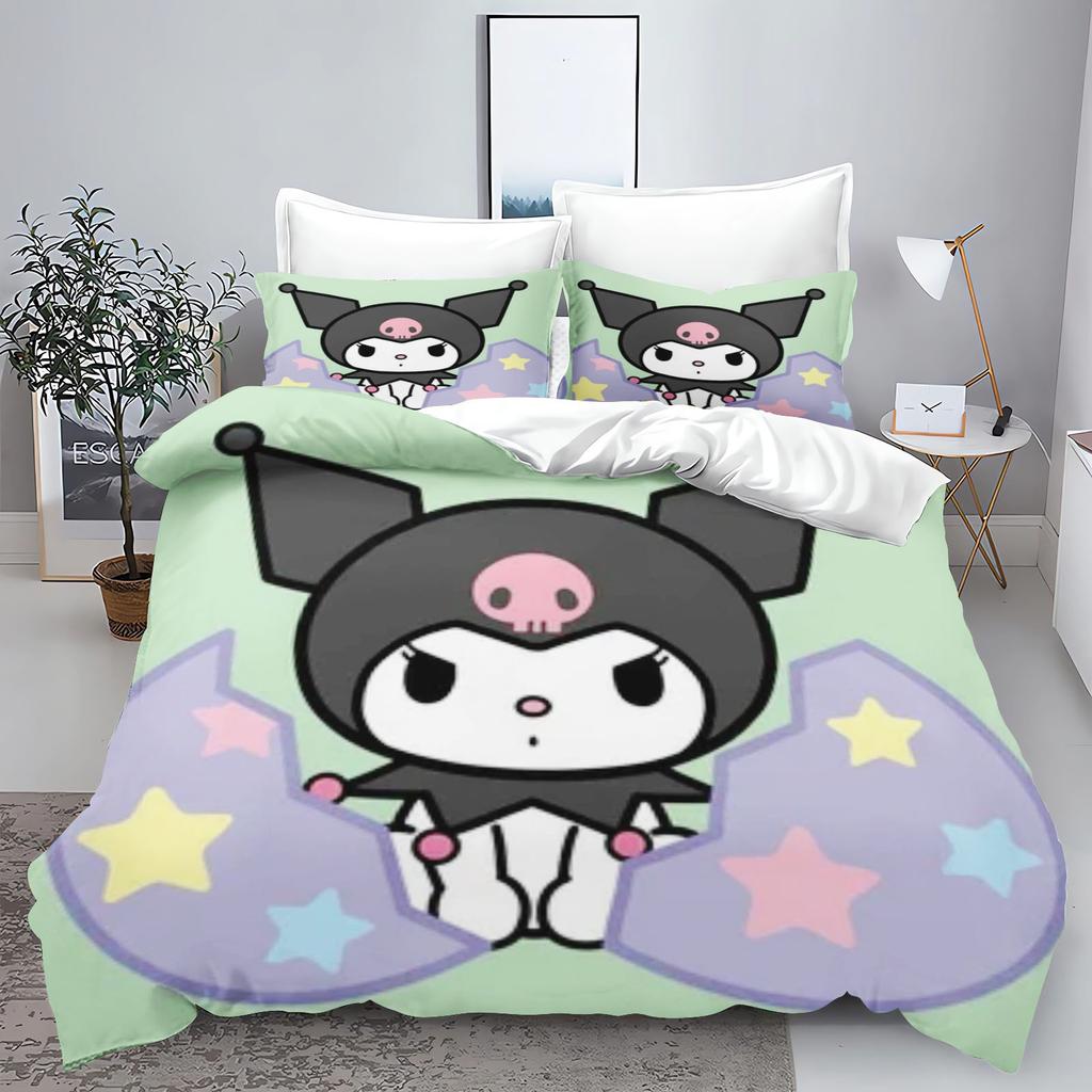 Куроми Моя Мелоди Серия Sanrio Печатный Комплект Постельного Белья для Спальни Пододеяльник Рождественские Подарки Комфорт Мультяшный С Наволочкой