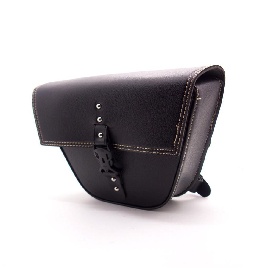 Универсальная треугольная мотоциклетная седельная сумка из ПУ кожи, багажная, для инструментов, боковая сумка для кафе рейсера, квадроцикла, кастом