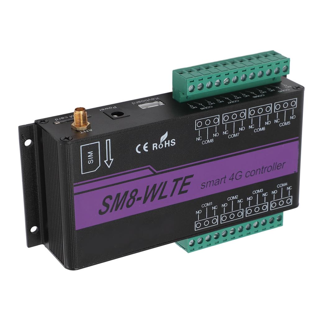 GSM-устройство открывания ворот, 8-канальный 4G-телефон, контроллер доступа, пульт дистанционного управления, SMS-управление дверью, PT100