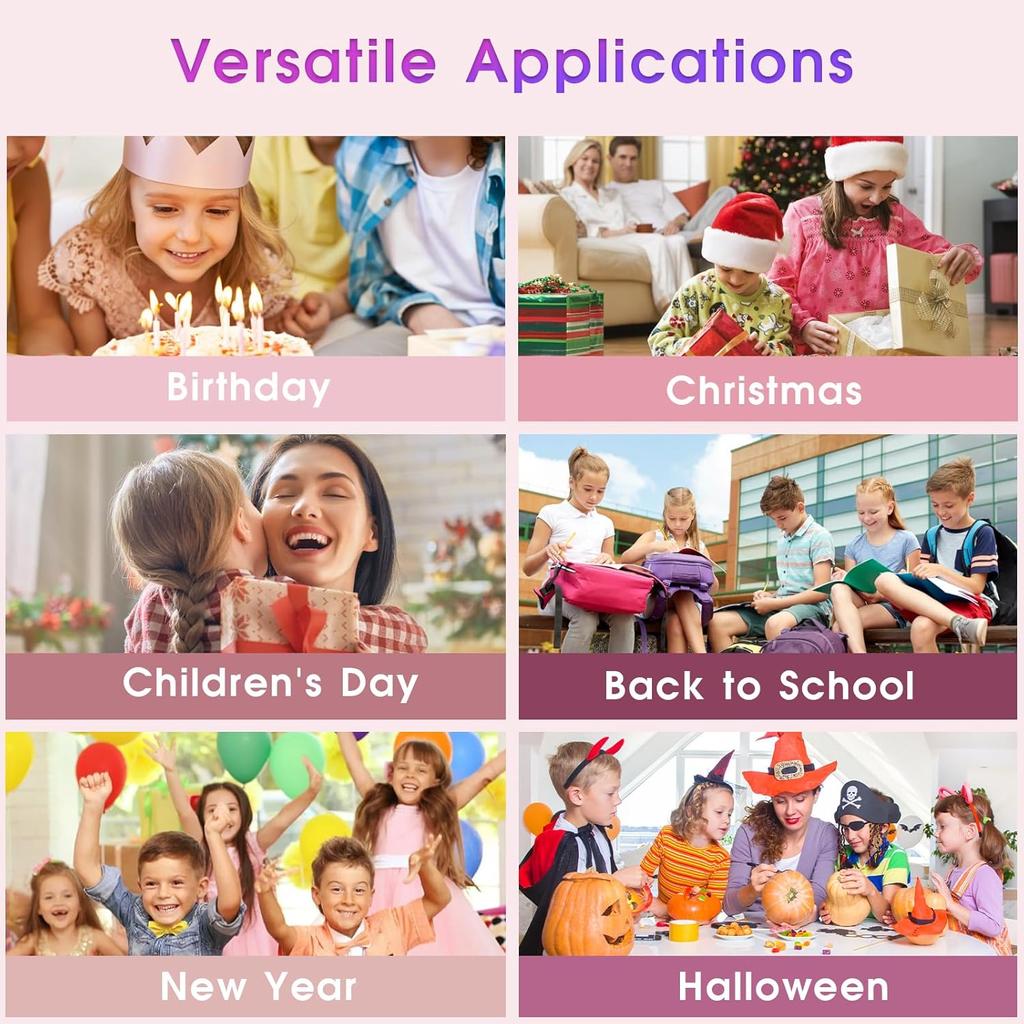 Мини-караоке-машина для детей, портативная Bluetooth-колонка с беспроводными микрофонами, игрушка на день рождения, подарки для девочек и мальчиков от 3 до 12 лет и старше