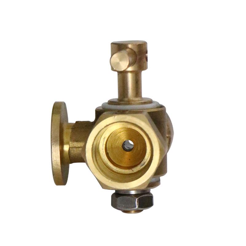 Амейкео Латунный трехходовой пробковый кран, манометр, 4-точечный внутренний резьбовой спускной клапан.